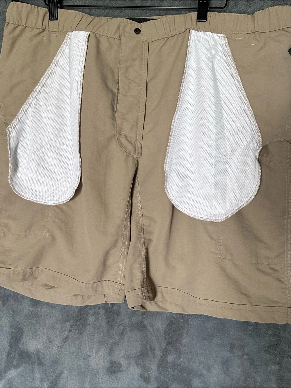 The North Face Paramount Tan Cargo Shorts Built-In Belt XXL 2008 Y2K Nylon